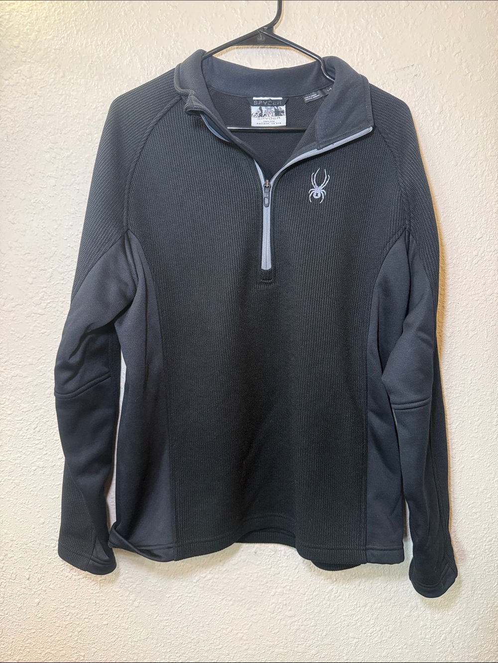 Spyder Men's Black & Gray Half-Zip Performance Jacket